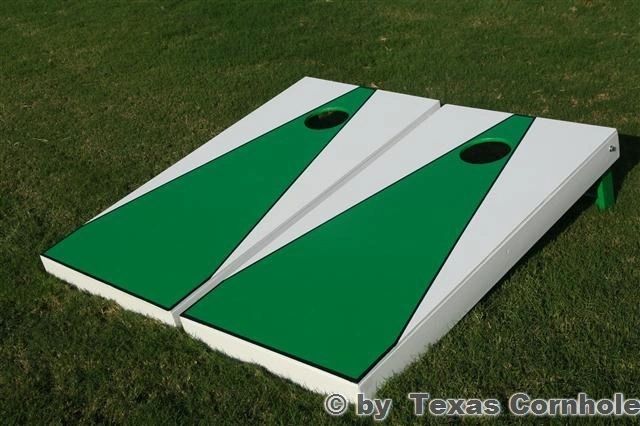 Three Color Sets Cornhole, green and white cornhole