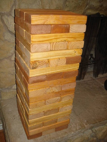 JUMBO Tower, Golden Pecan Stain, closeup