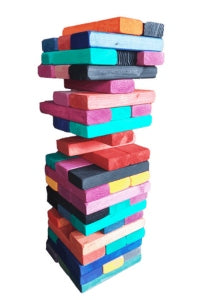 Jumbo tumbling tower, Random Rainbow color