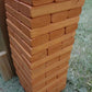 jumbo tumbling tower, orange stain detail