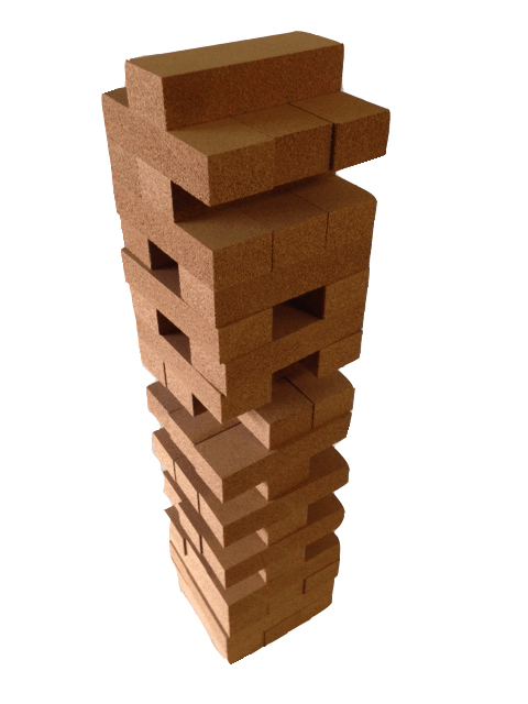 Large up to 5FT Lightweight CORK Edition 2×3 Tower w/ 1 Logo Per Block